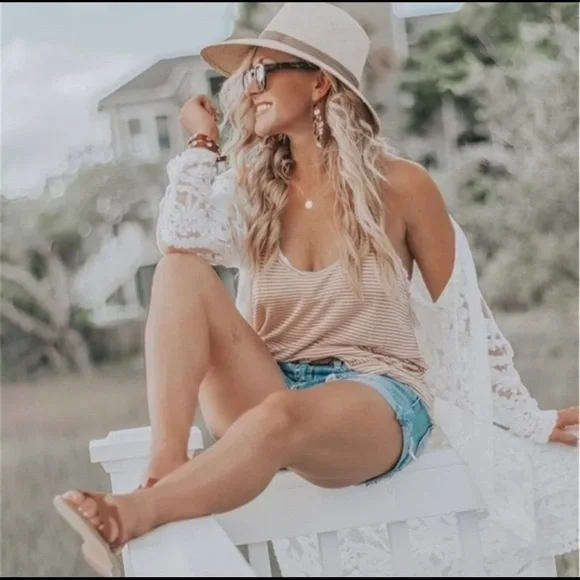 Open Lace Kimono Duster